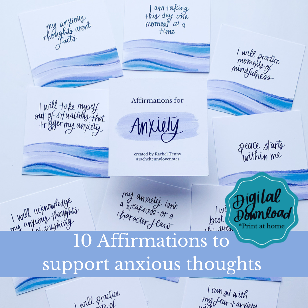 Affirmations for Anxiety | Digital Download – Rachel Tenny