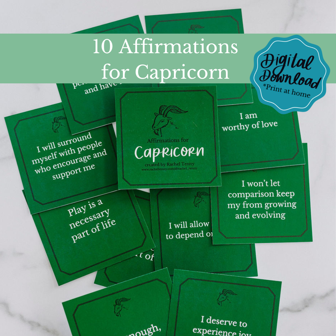 Digital Download Affirmations For Capricorn – Rachel Tenny