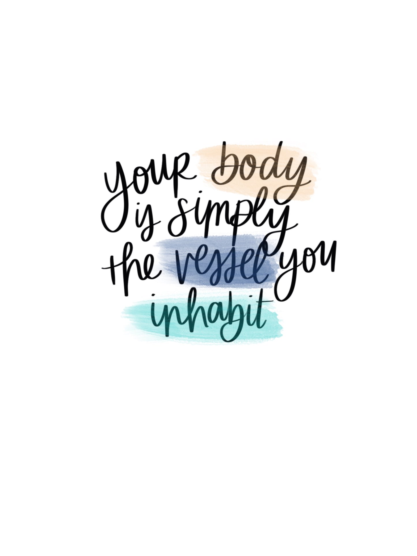 Your body is simply the vessel that you inhabit in order to do the things that matter to you