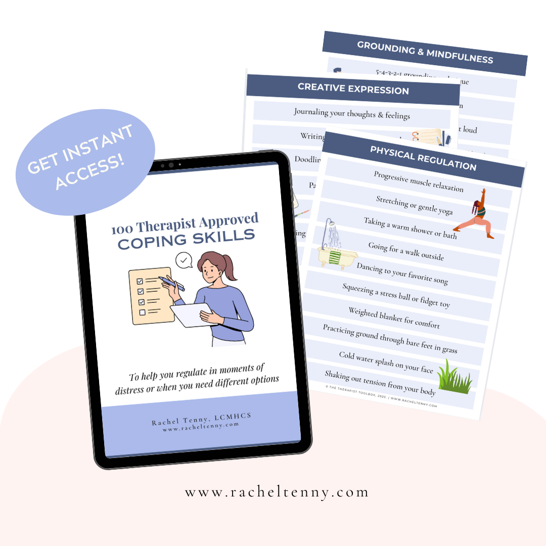 100 Therapist Approved Coping Skills | Digital Download
