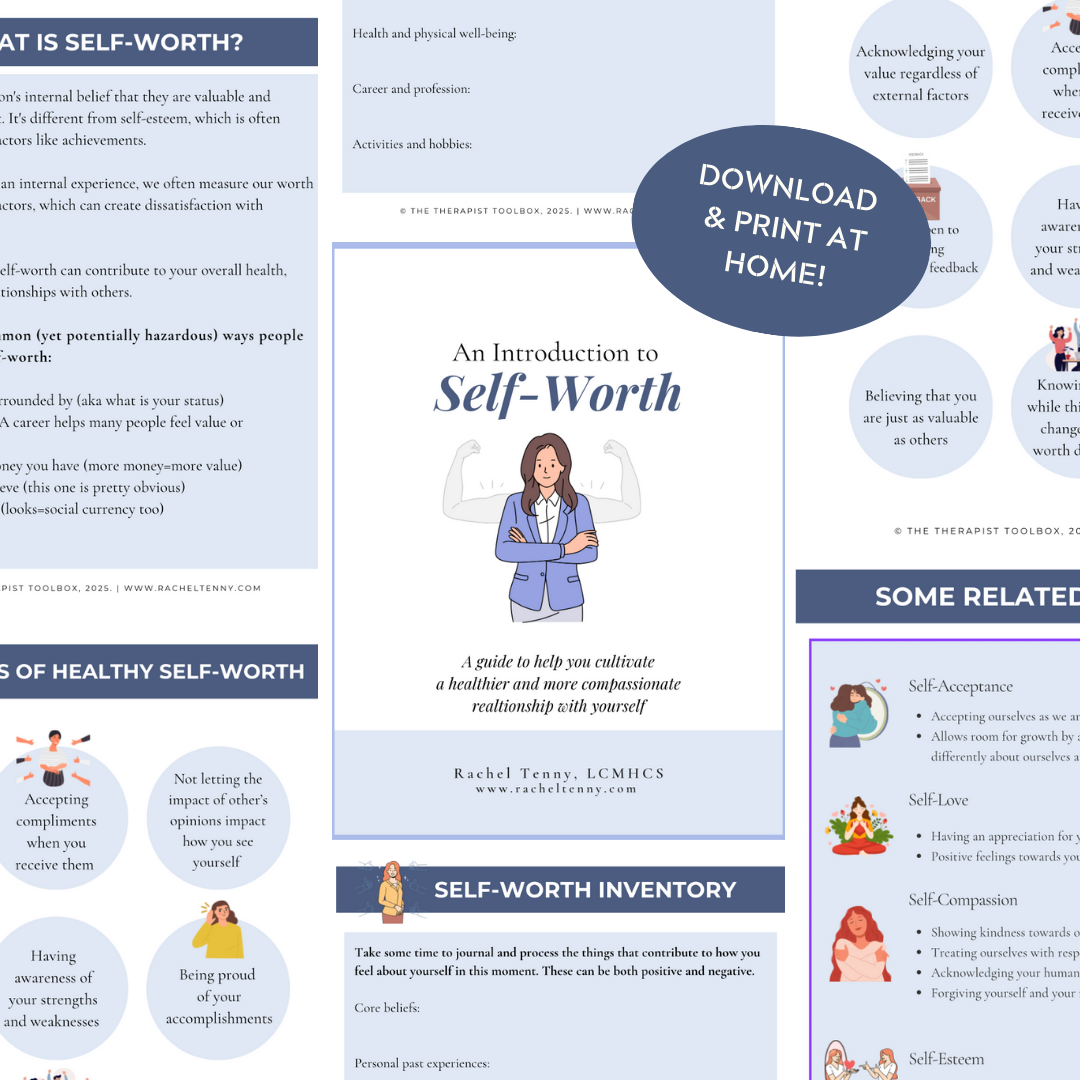 An Introduction to Self-Worth Workbook|  Digital Download