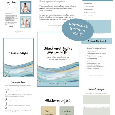 Digital Download- Attachment Styles & Connection Workbook