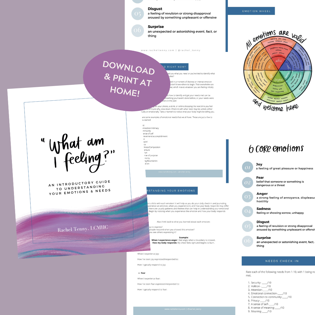 Digital Download-Introduction to Emotions & Needs Worksheets