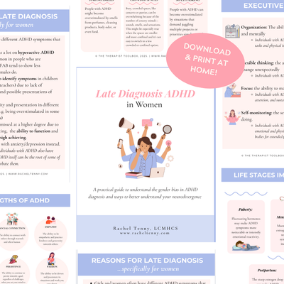 Late Diagnosis ADHD in Women Workbook | Digital Download