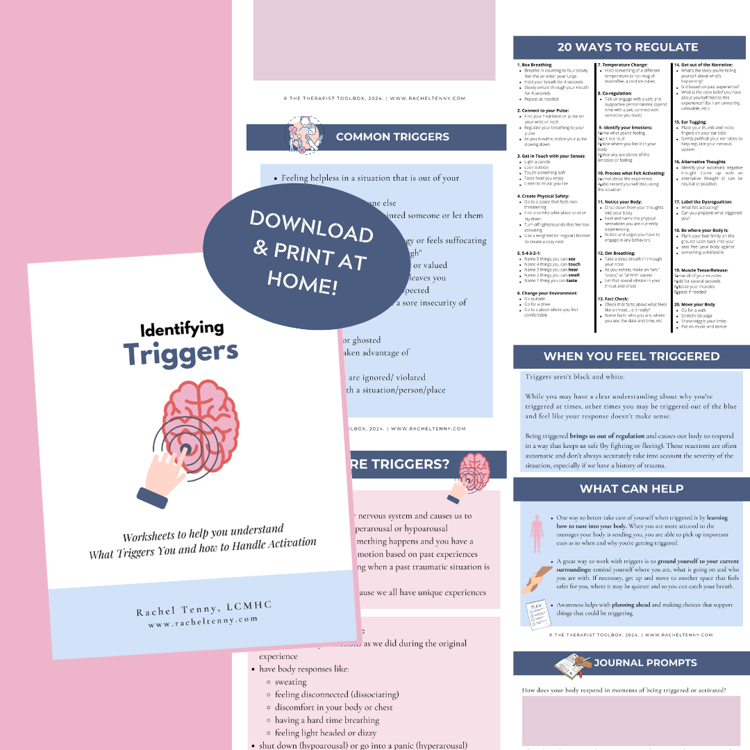 Trigger Plan/work Sheet.pdf Identifying Triggers Worksheets | Digital Download – Rachel Tenny