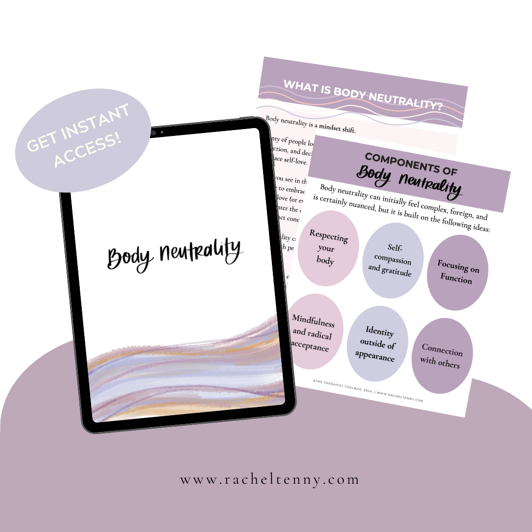 Components of Body Neutrality Handouts | Digital Download