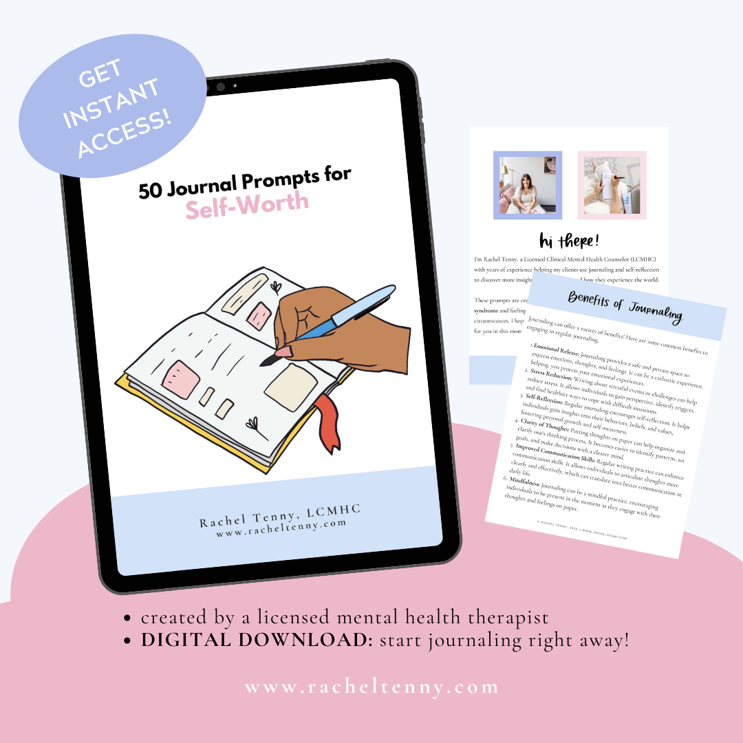 50 Journals Prompts for Self-Worth | Digital Download