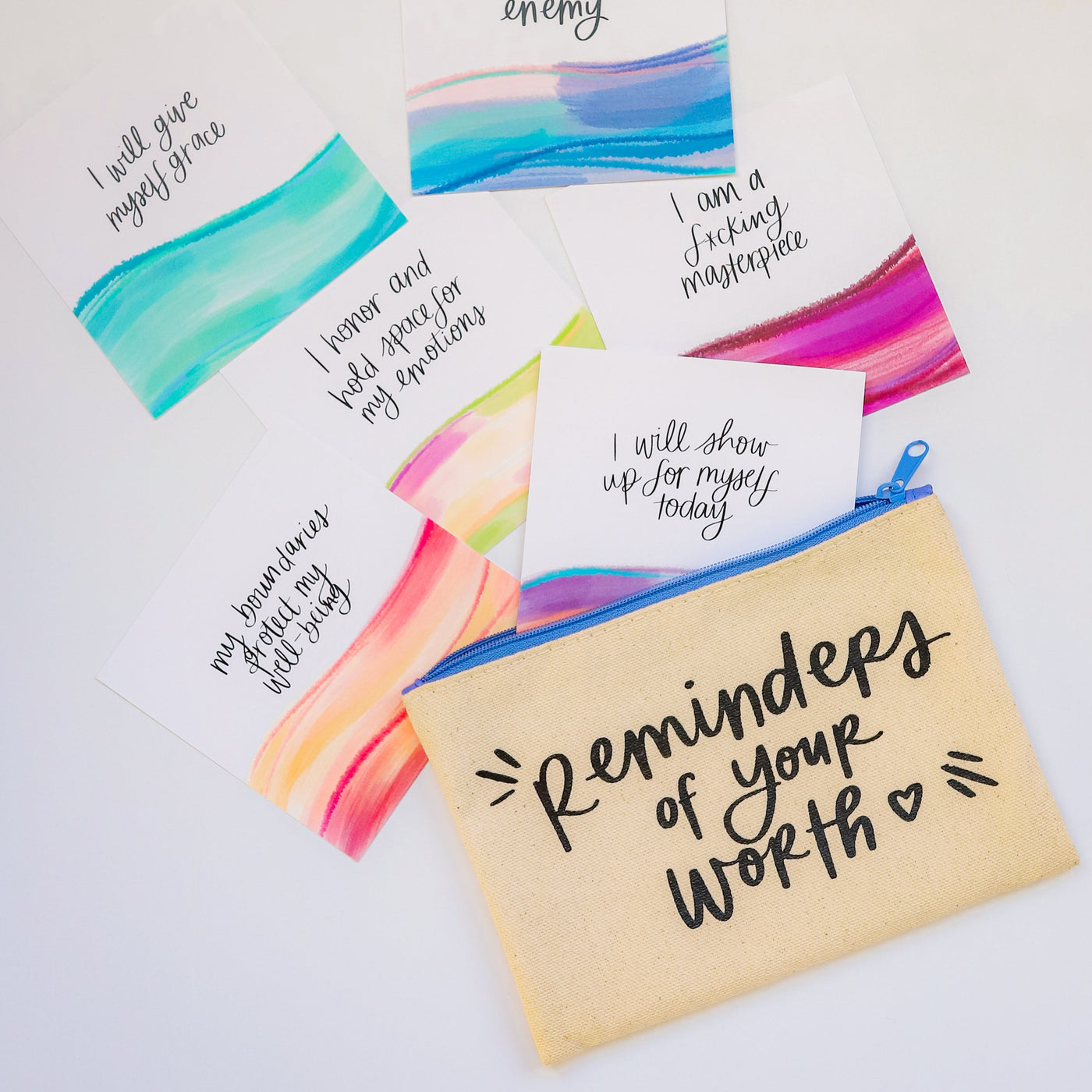 Reminders of Your Worth Zipper Pouch