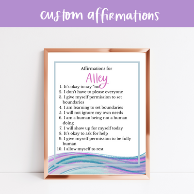 Custom Affirmation Print | Adults
