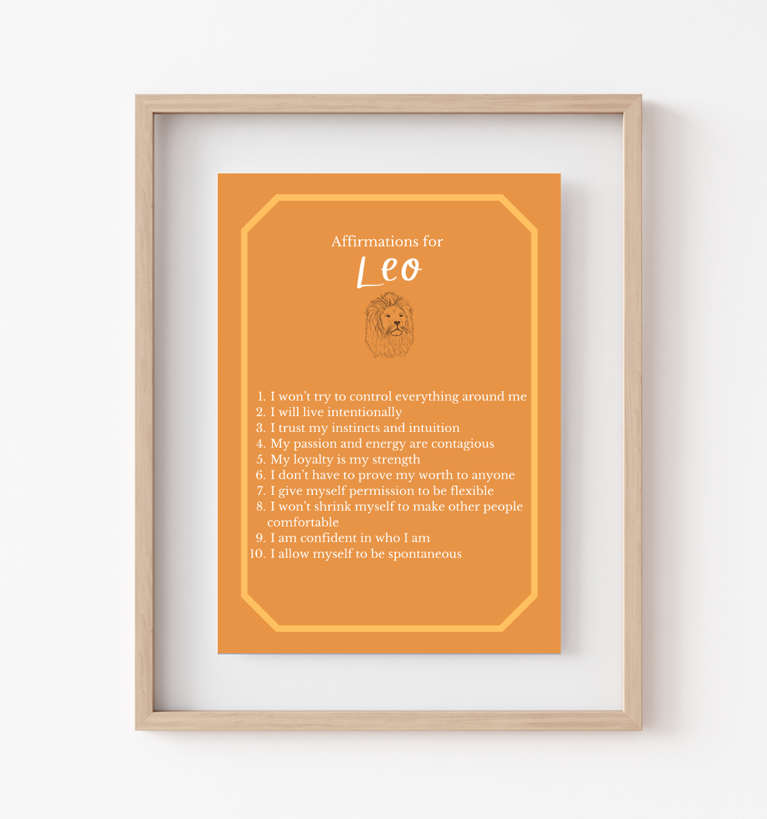 Affirmations for Leo Mini Print