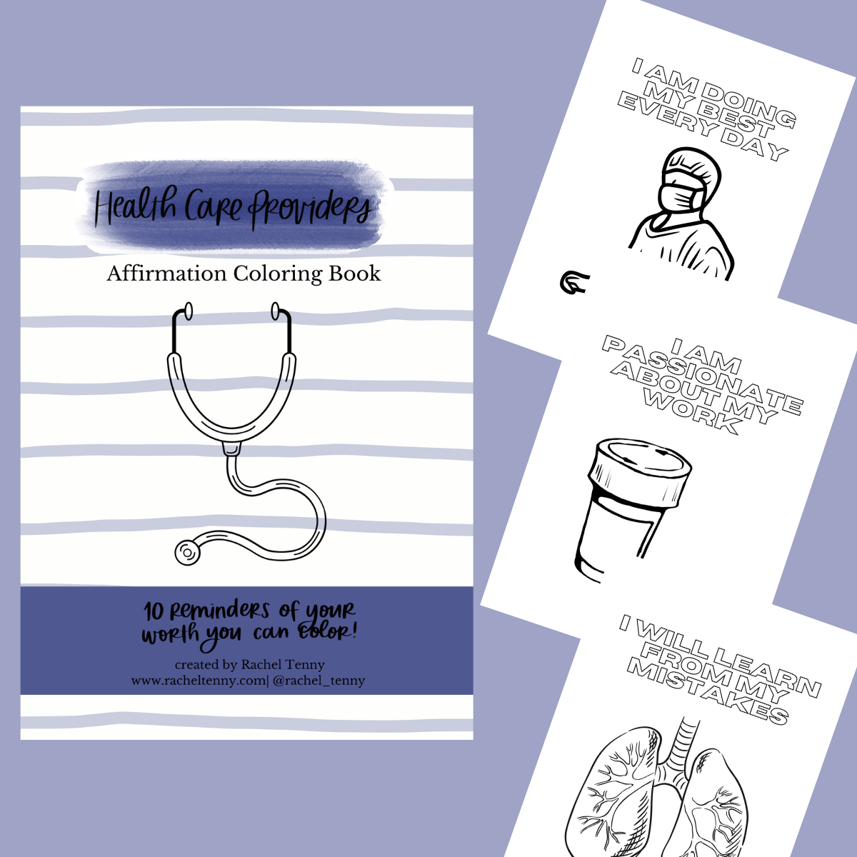 Health Care Providers Affirmation Coloring Book | Digital Download