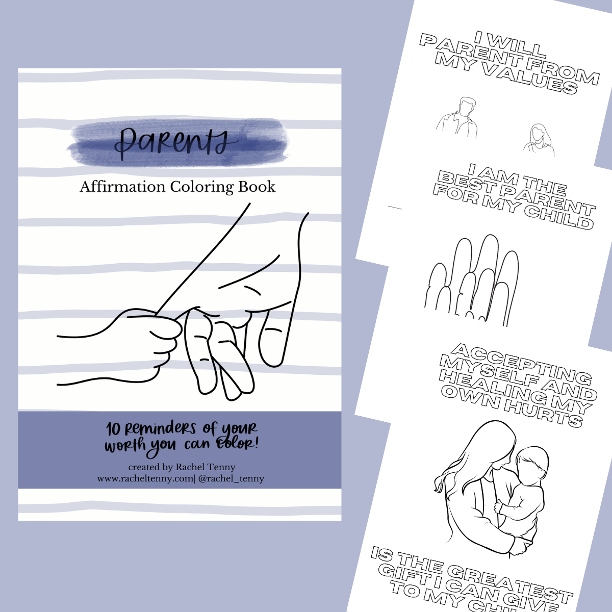 Parents Affirmation Coloring Book | Digital Download