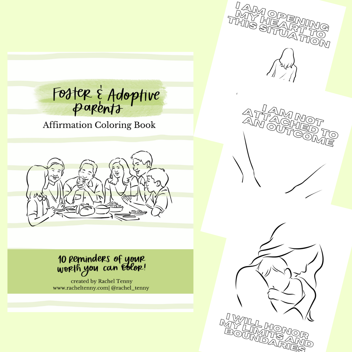 Foster & Adoptive Parents Affirmation Coloring Book | Digital Download