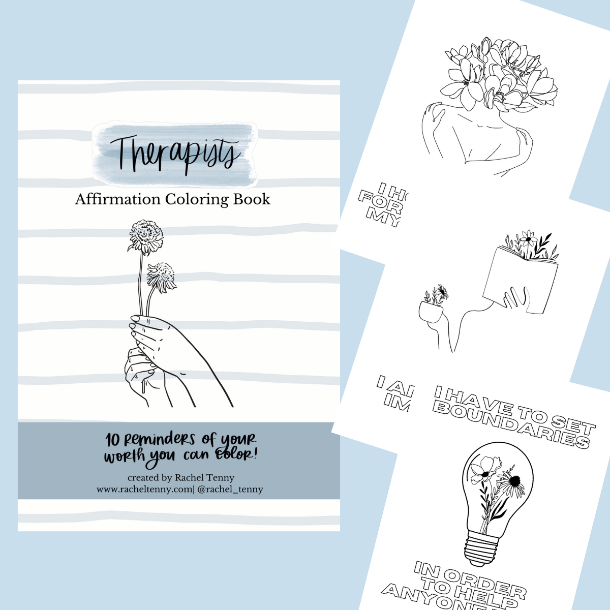 Therapists Affirmation Coloring Book | Digital Download