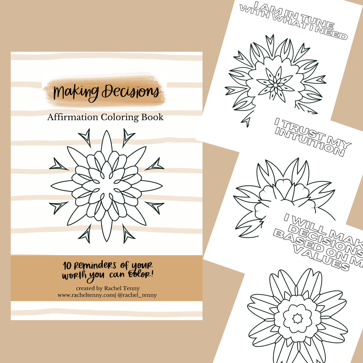 Making Decisions Affirmation Coloring Book | Digital Download