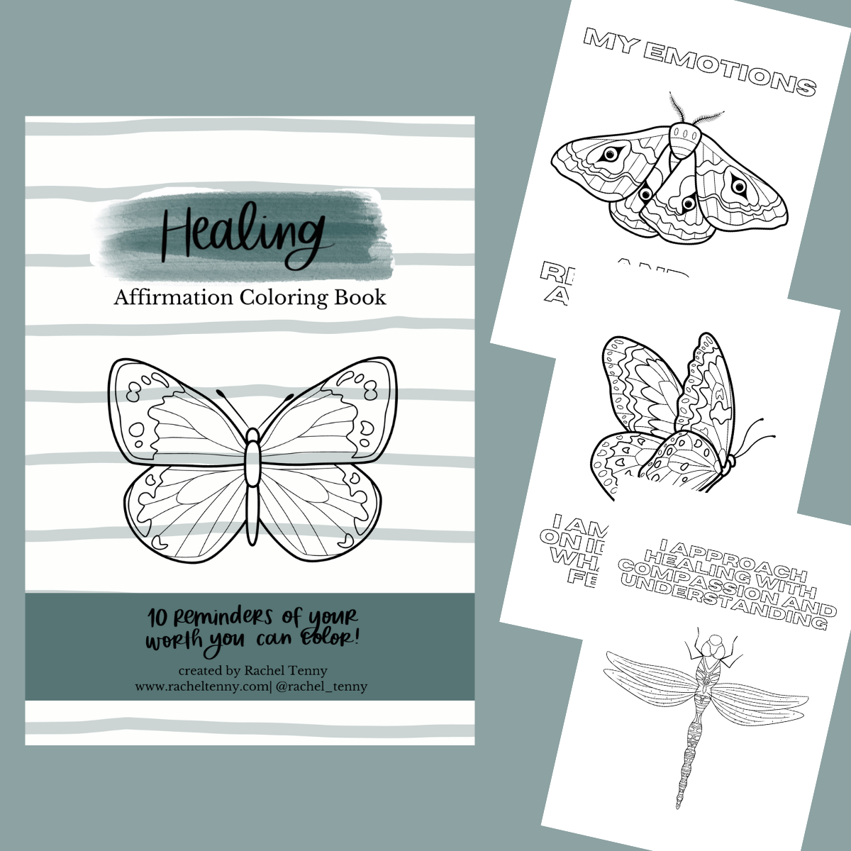 Healing Affirmation Coloring Book | Digital Download